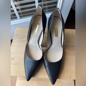 Black Louise et Cie Hermosa d’orsay pump - snake print back. New without box